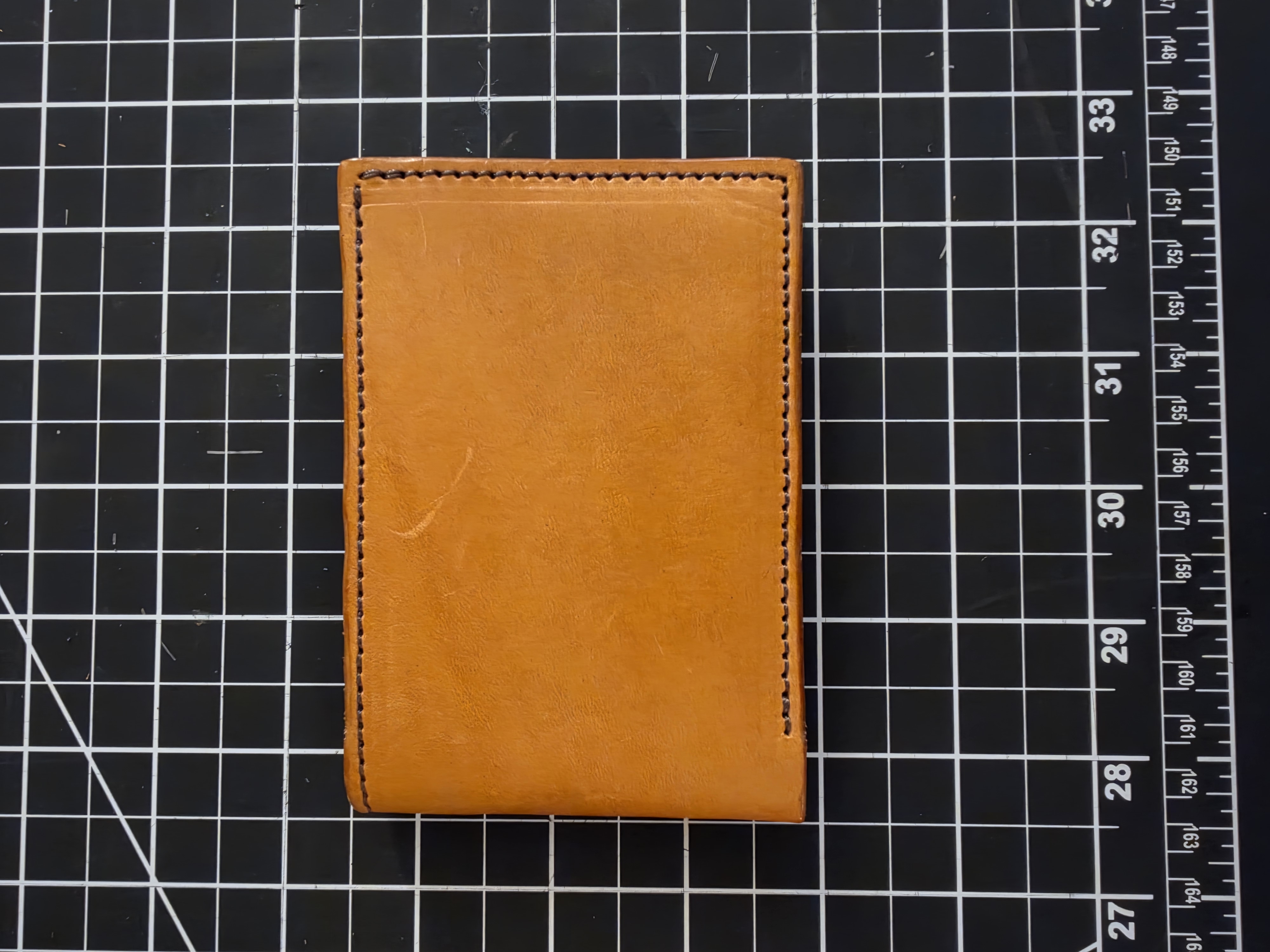 Blank natural leather wallet ready for a custom design